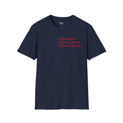 Custom Red Sox Astrology Chart Unisex T-shirt