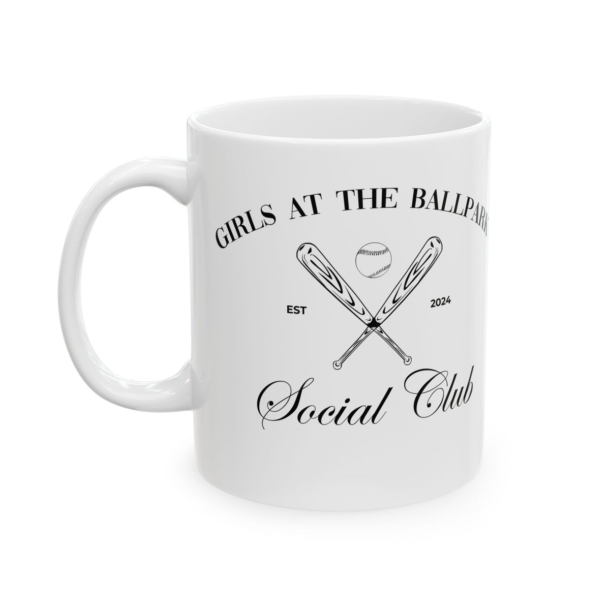 Girls at the Ballpark Social Club (Black) - 11 oz. Mug