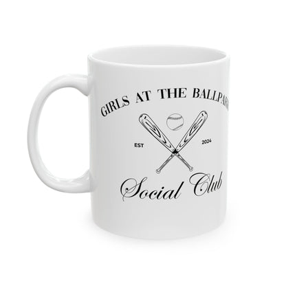 Girls at the Ballpark Social Club (Black) - 11 oz. Mug