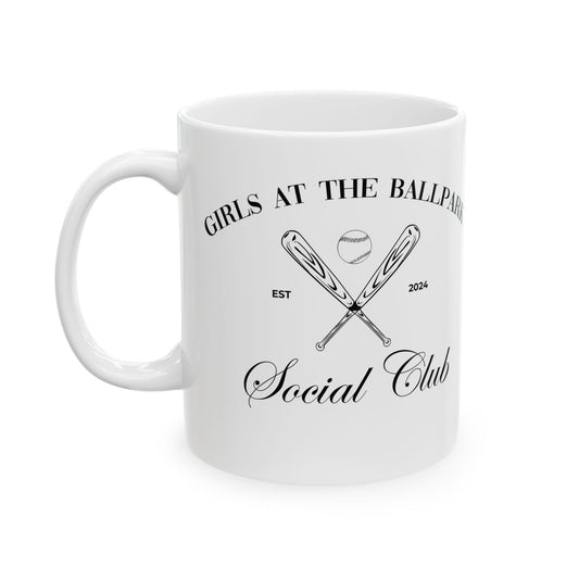 Girls at the Ballpark Social Club (Black) - 11 oz. Mug