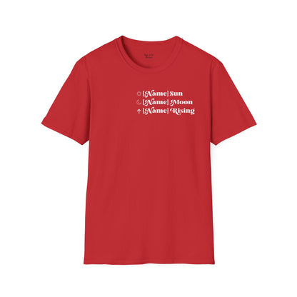 Custom Reds Astrology Chart Unisex T-shirt